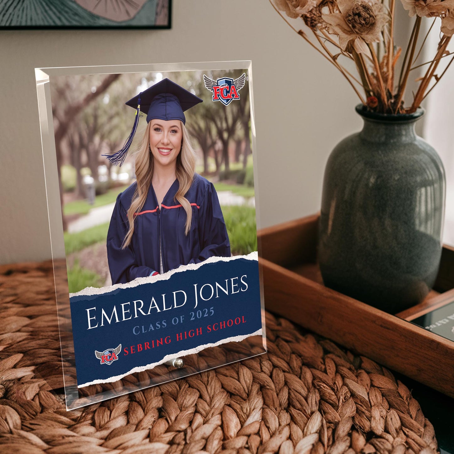 Faith Christian Academy Glass Plaque Design 3