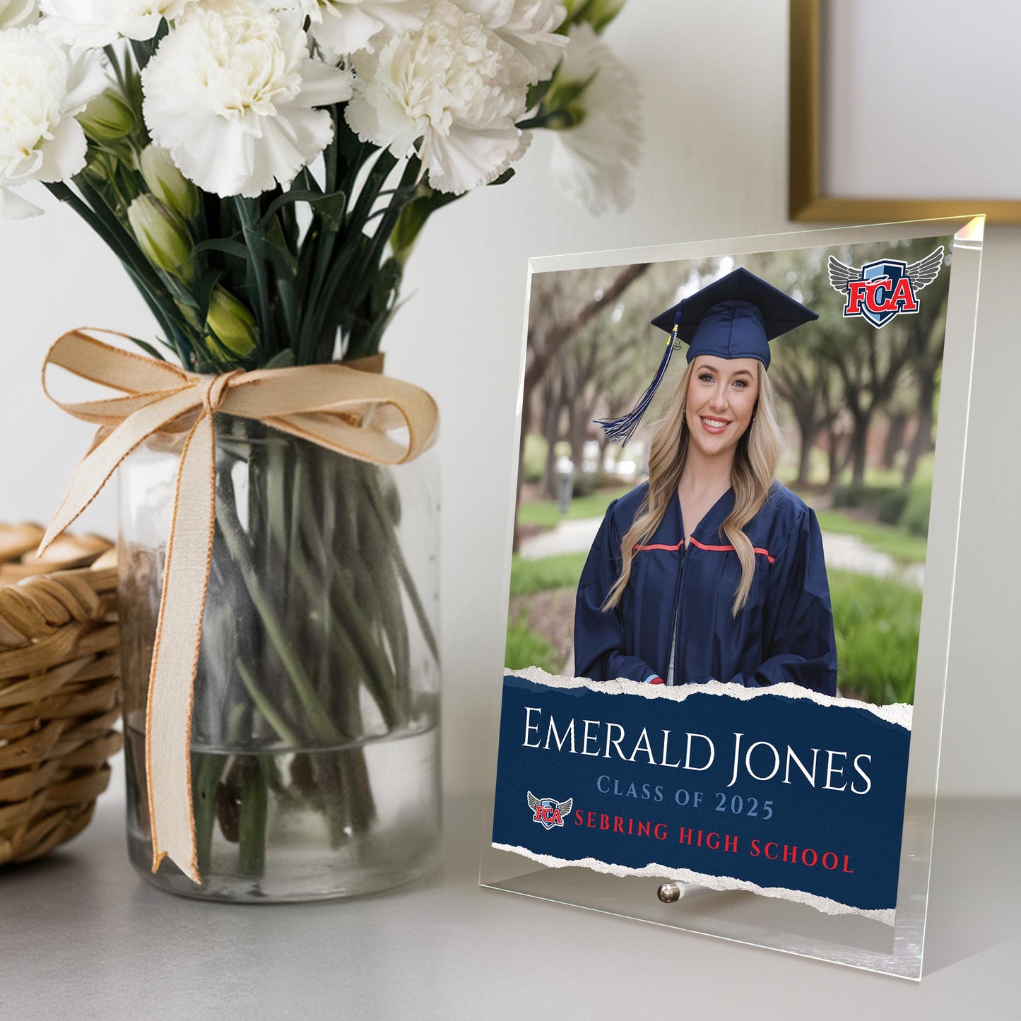 Faith Christian Academy Glass Plaque Design 3