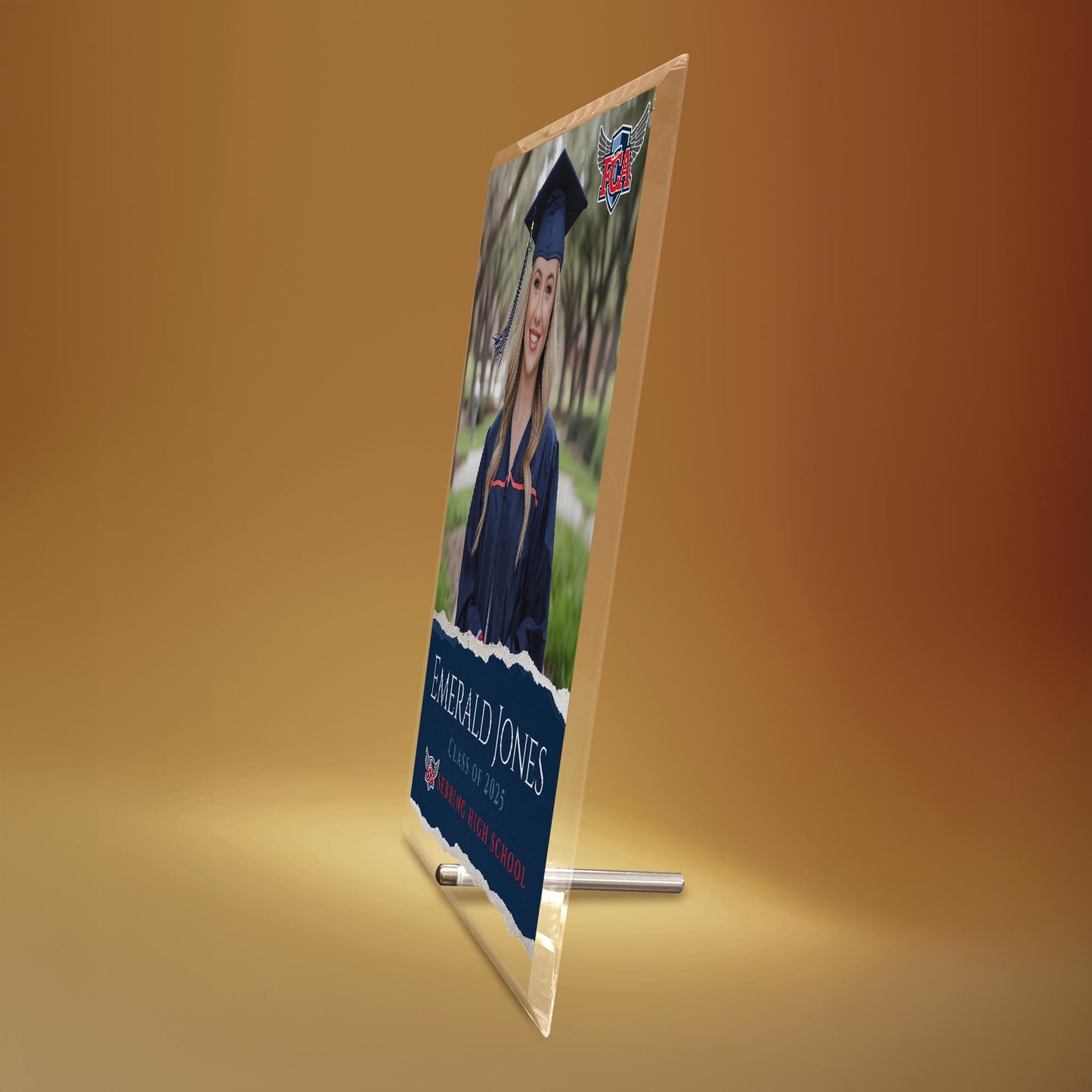 Faith Christian Academy Glass Plaque Design 3