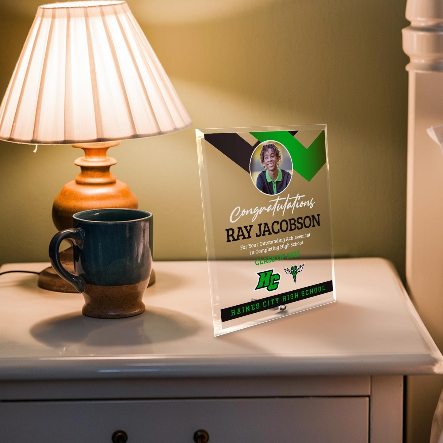 Haines City Senior High School Glass Plaque Design 1