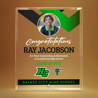 Haines City Senior High School Glass Plaque Design 1