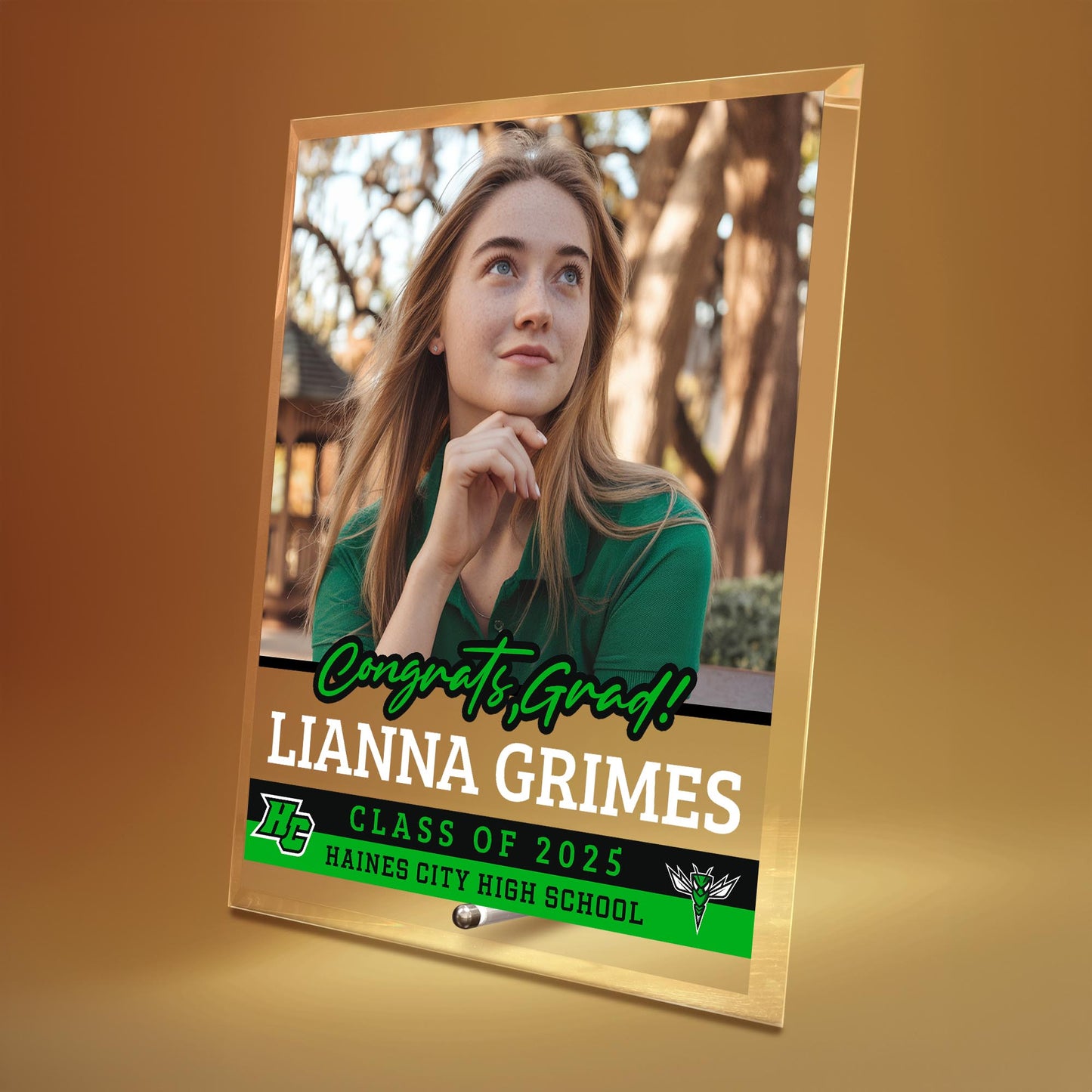 Haines City Senior High School Glass Plaque Design 2