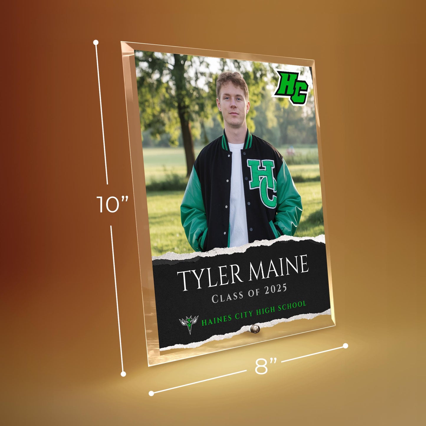 Haines City Senior High School Glass Plaque Design 3