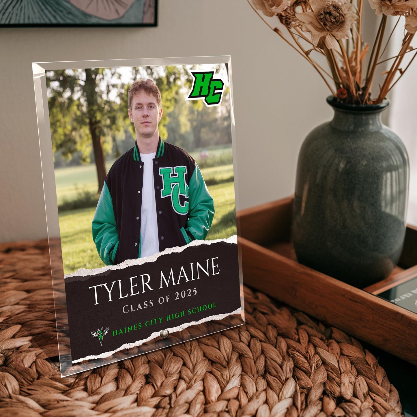 Haines City Senior High School Glass Plaque Design 3