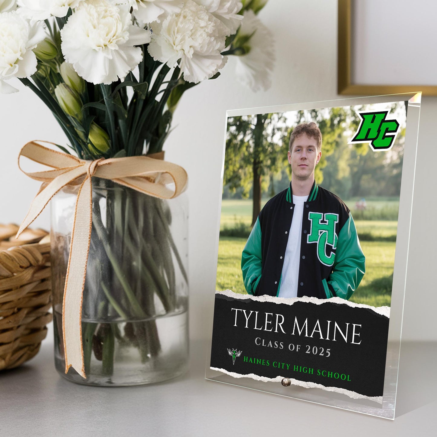 Haines City Senior High School Glass Plaque Design 3