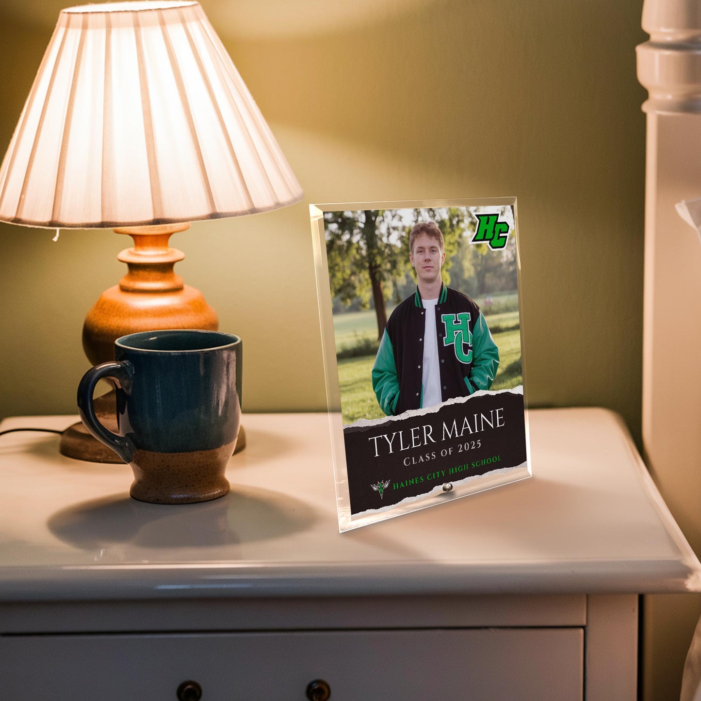 Haines City Senior High School Glass Plaque Design 3