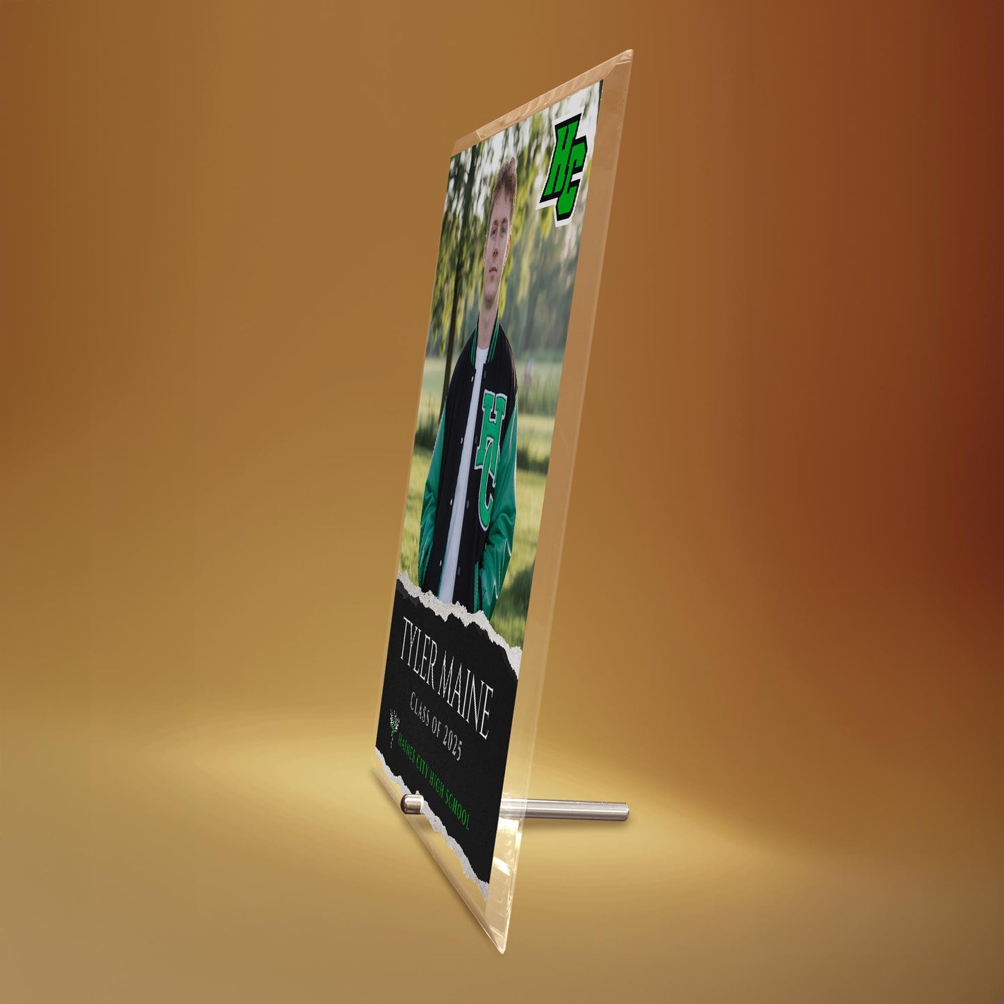 Haines City Senior High School Glass Plaque Design 3