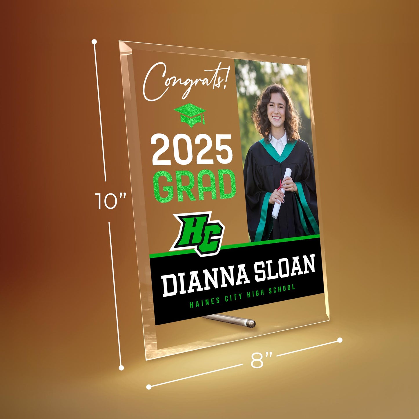 Haines City Senior High School Glass Plaque Design 4