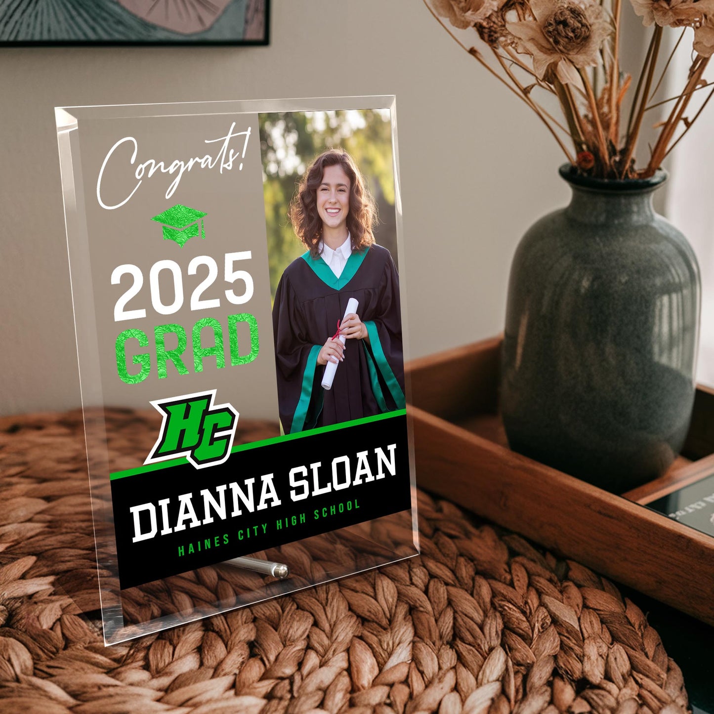 Haines City Senior High School Glass Plaque Design 4