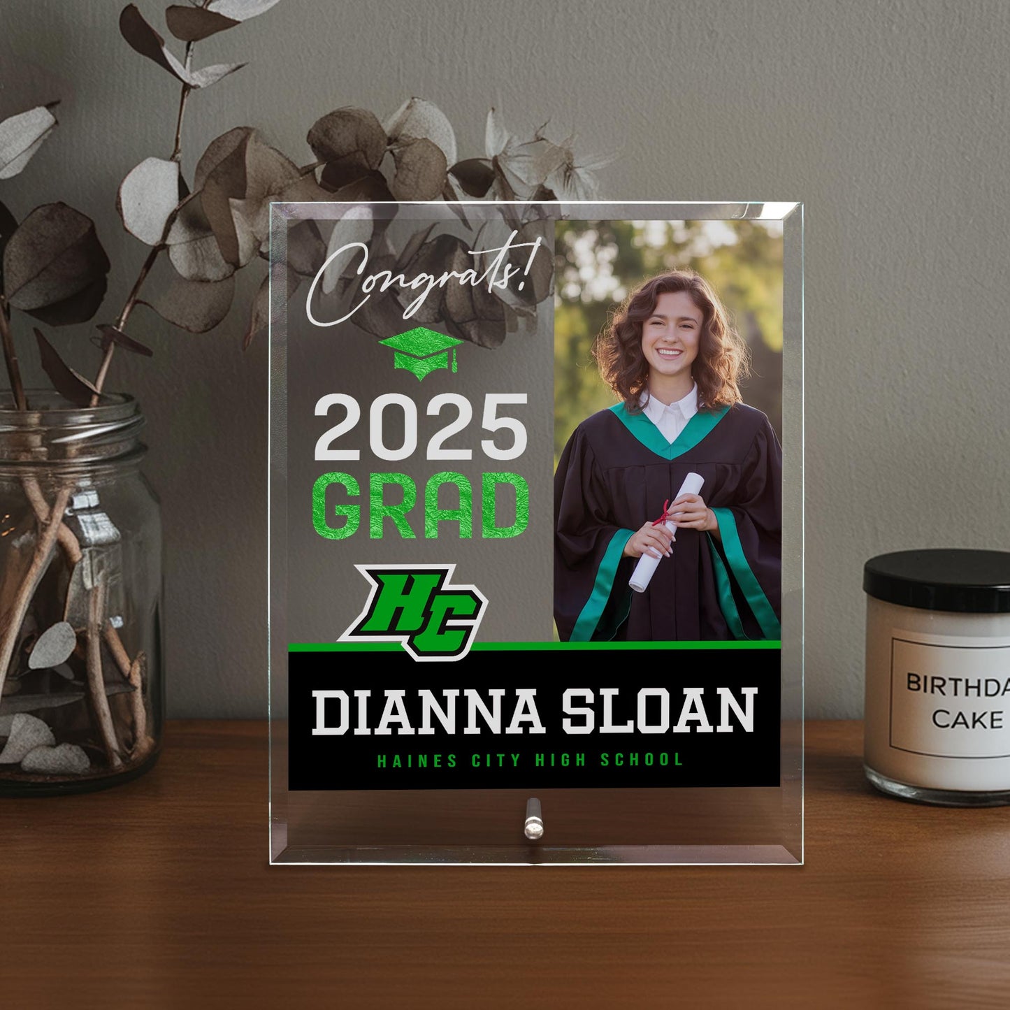 Haines City Senior High School Glass Plaque Design 4