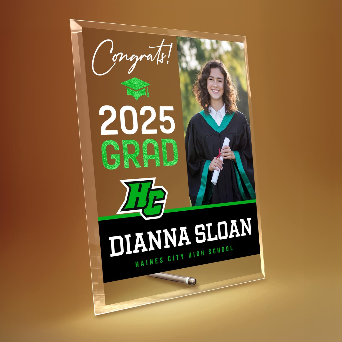 Haines City Senior High School Glass Plaque Design 4