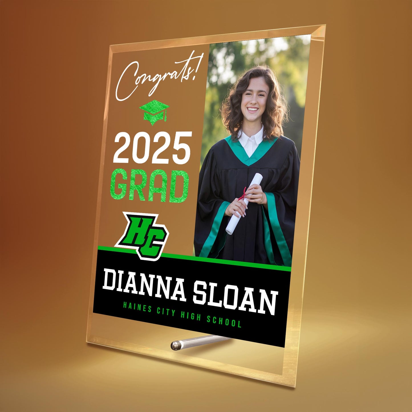 Haines City Senior High School Glass Plaque Design 4