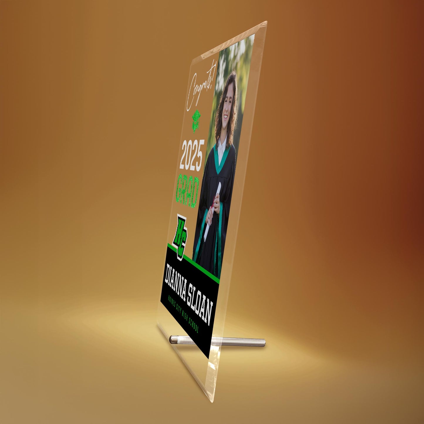 Haines City Senior High School Glass Plaque Design 4