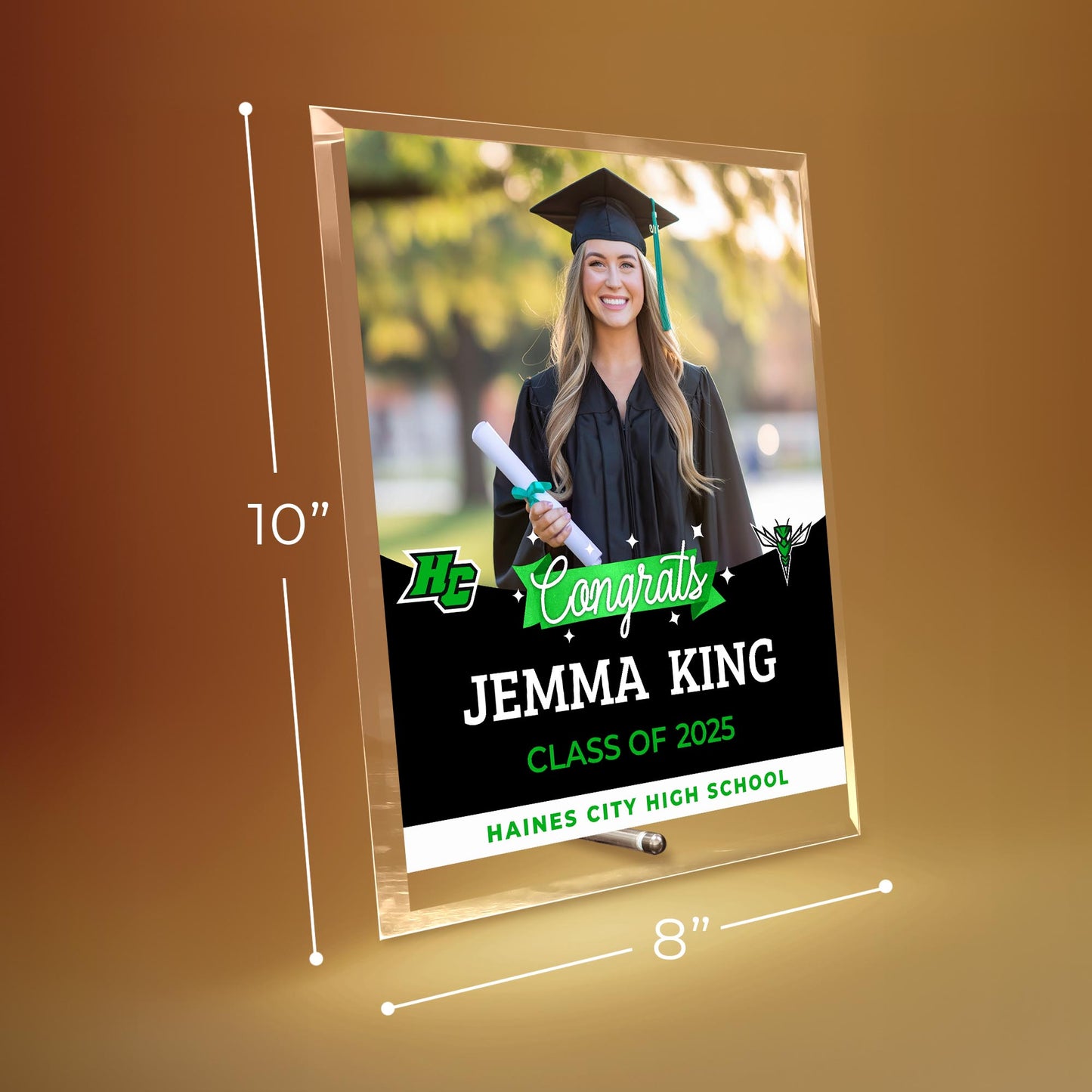 Haines City Senior High School Glass Plaque Design 6