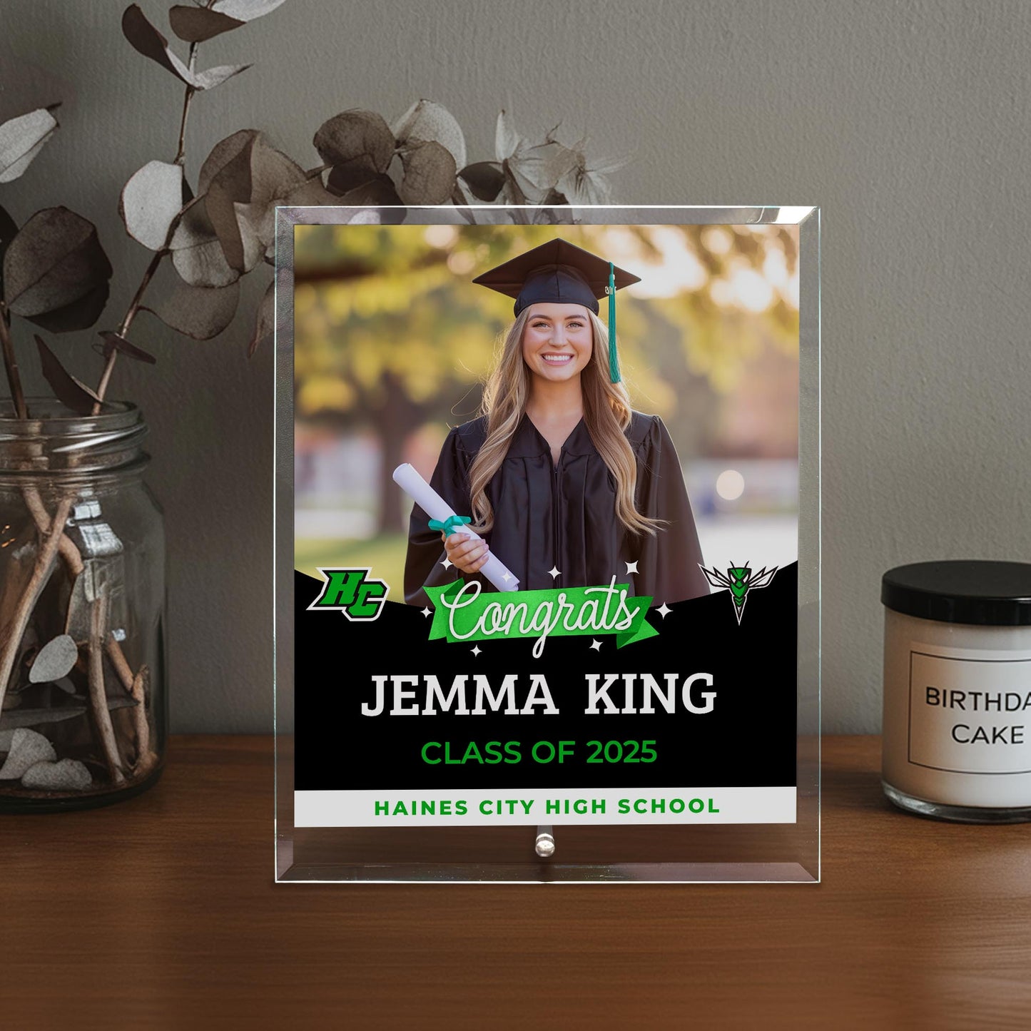 Haines City Senior High School Glass Plaque Design 6