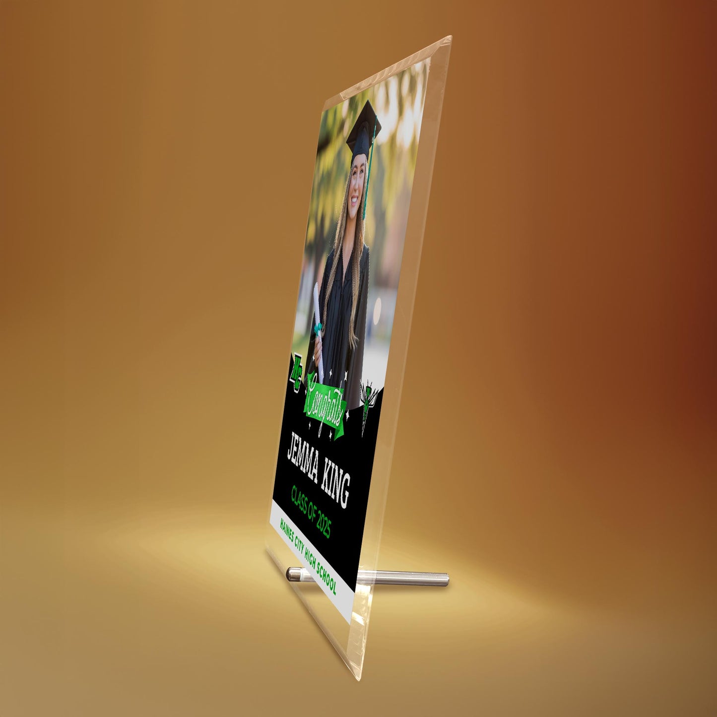 Haines City Senior High School Glass Plaque Design 6