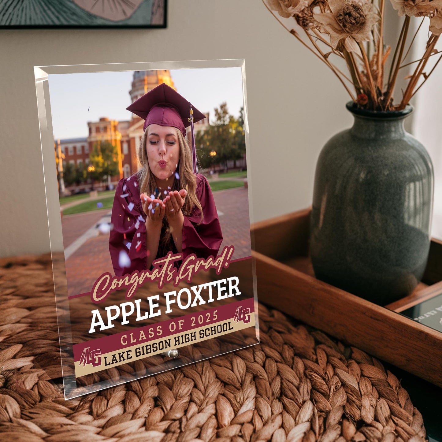 Lake Gibson High School Glass Plaque Design 2