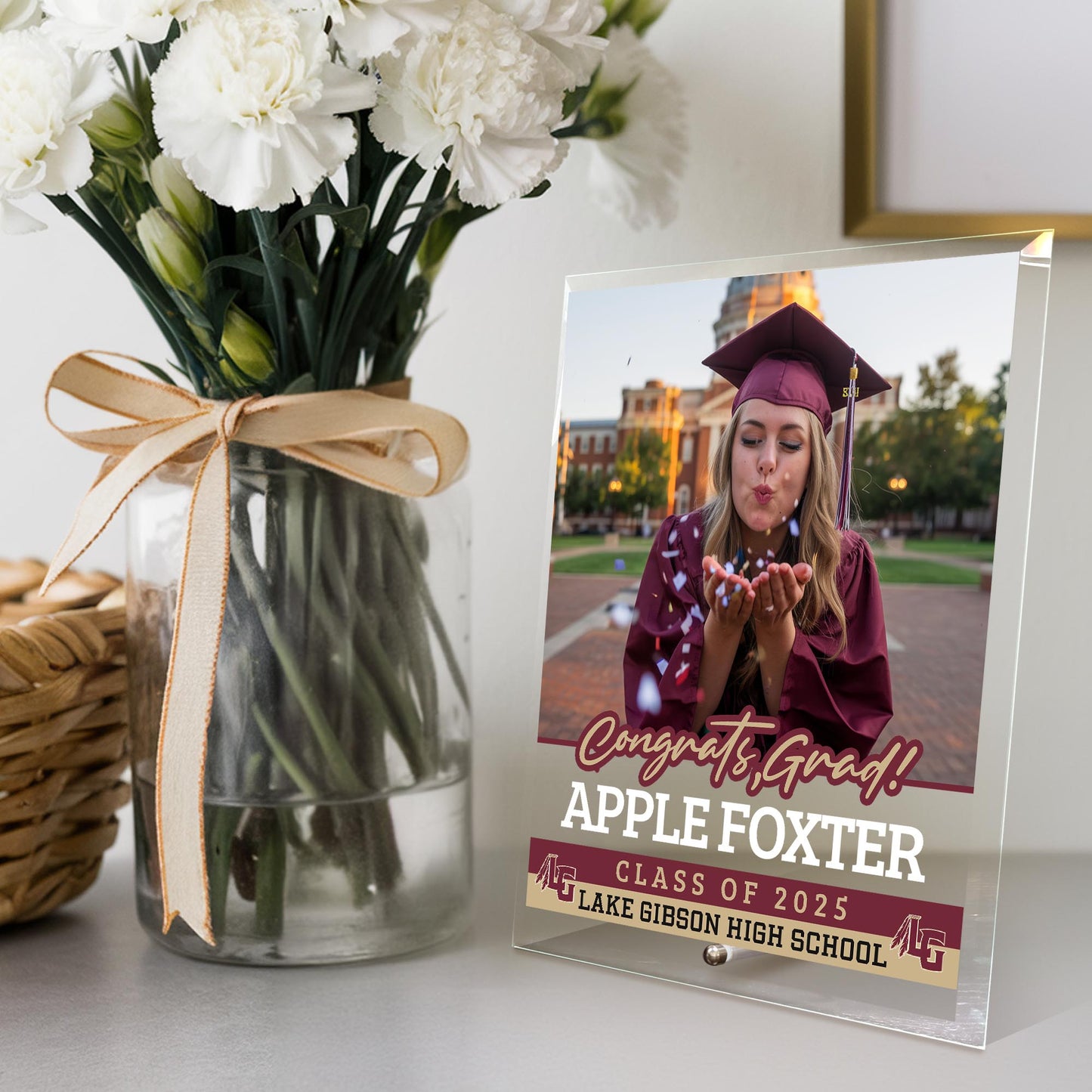 Lake Gibson High School Glass Plaque Design 2