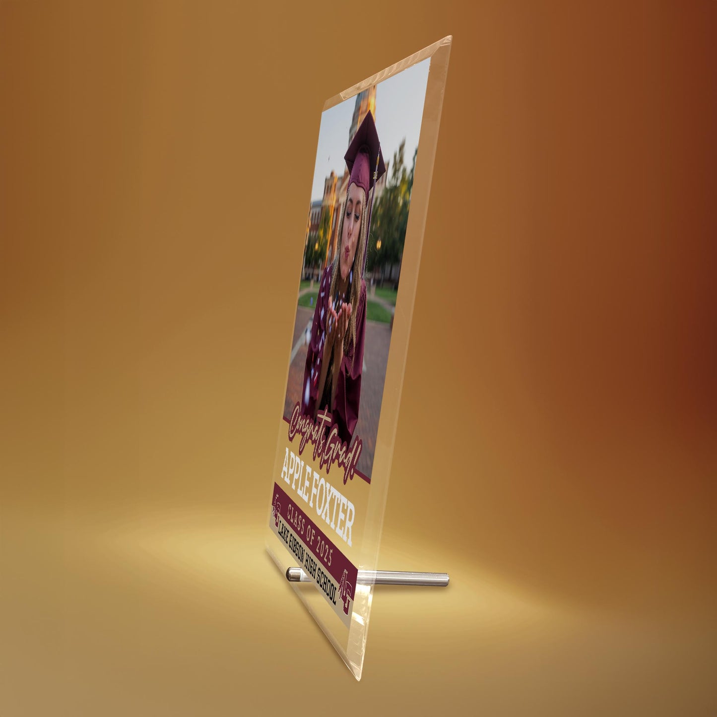 Lake Gibson High School Glass Plaque Design 2