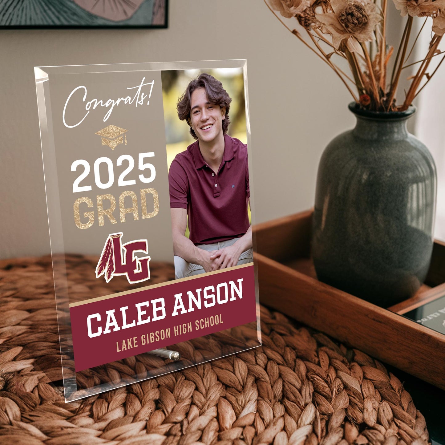 Lake Gibson High School Glass Plaque Design 4