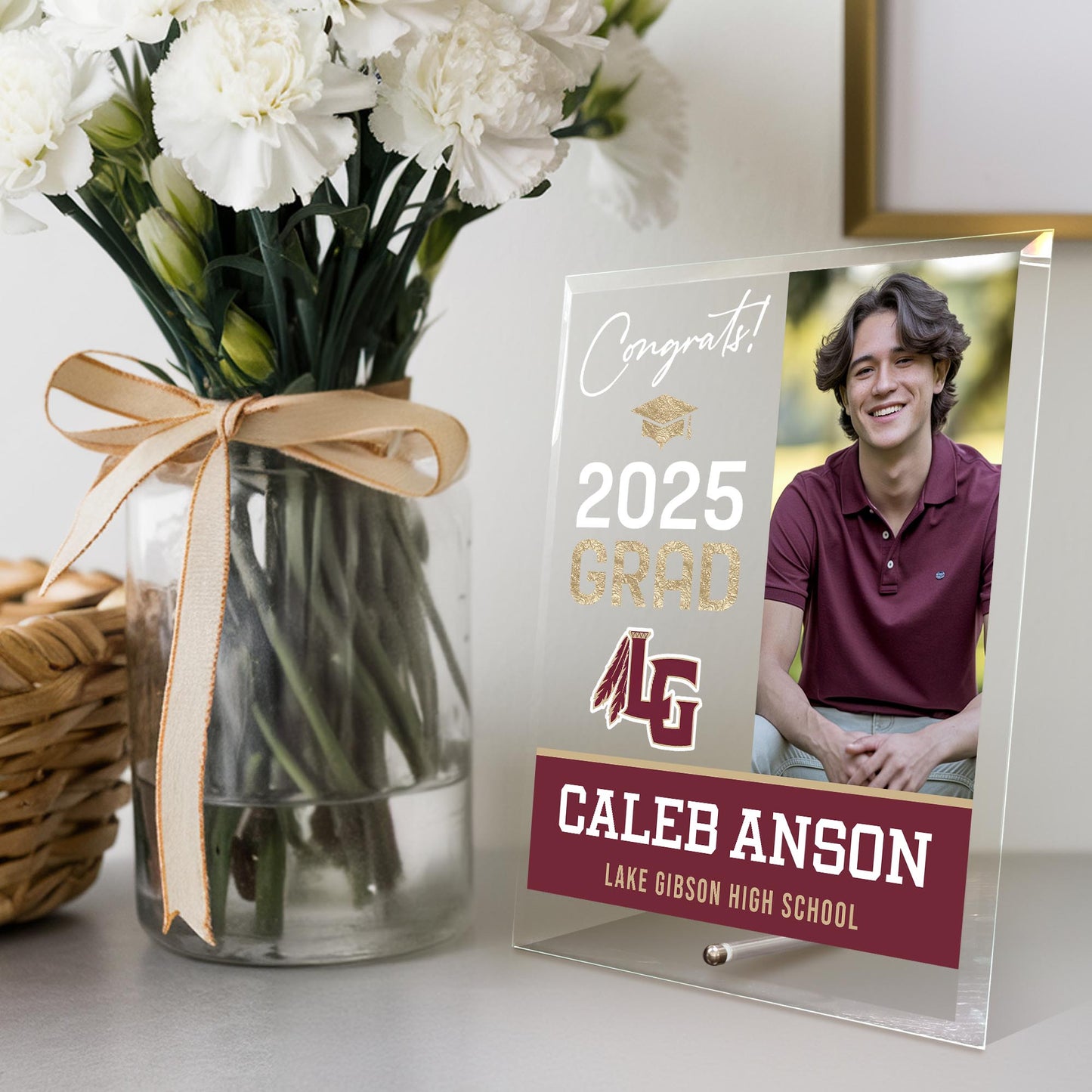 Lake Gibson High School Glass Plaque Design 4