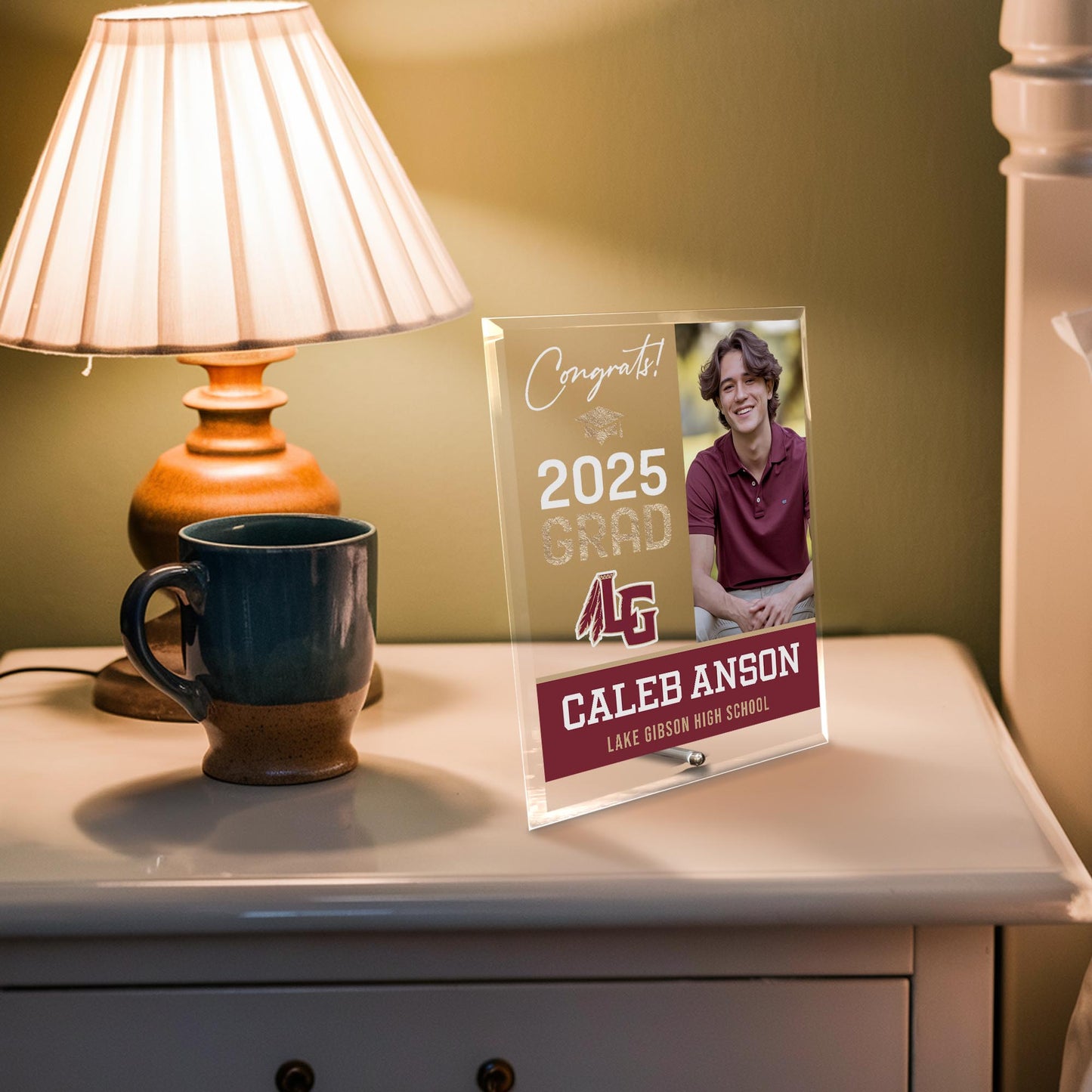 Lake Gibson High School Glass Plaque Design 4