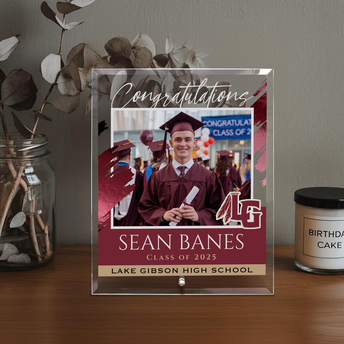 Lake Gibson High School Glass Plaque Design 5