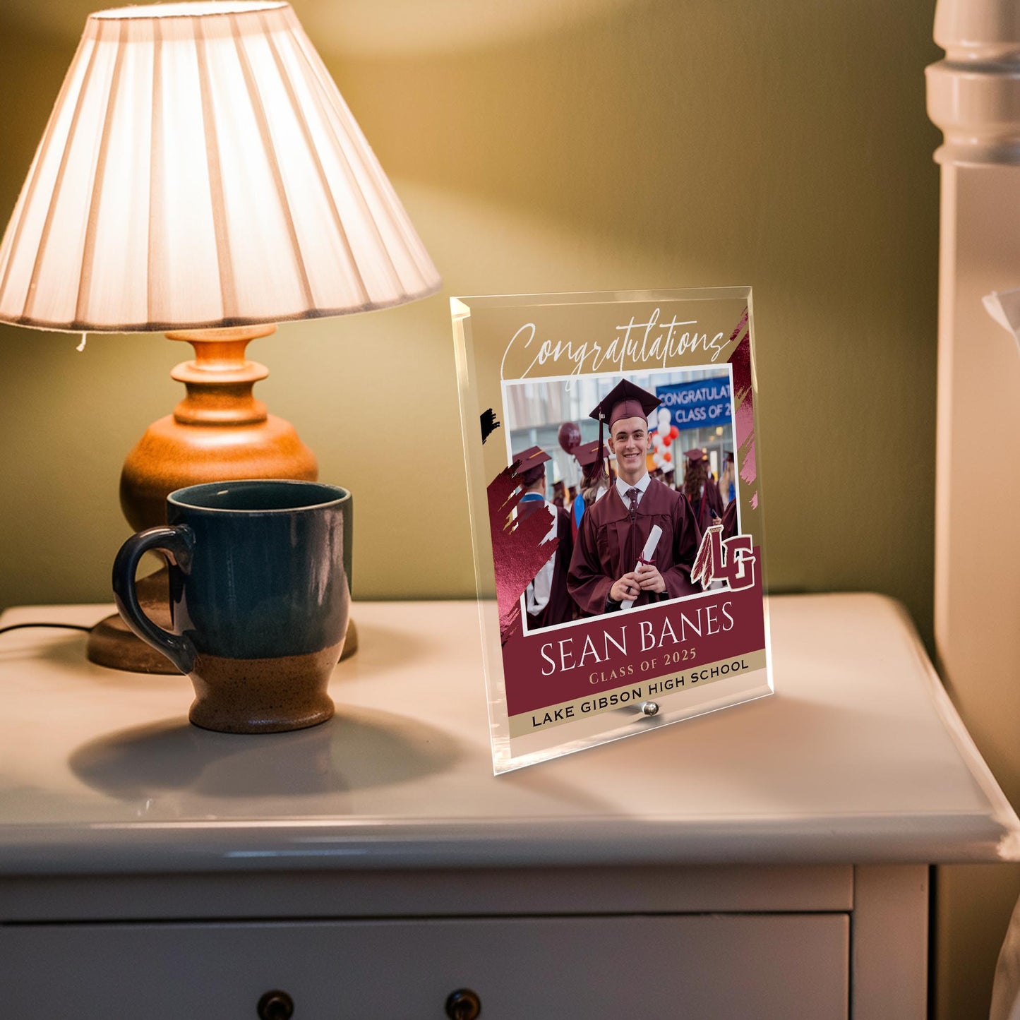 Lake Gibson High School Glass Plaque Design 5