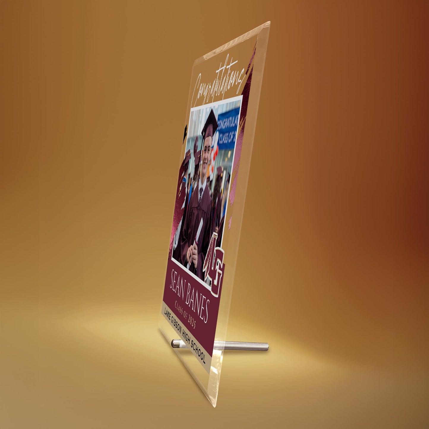 Lake Gibson High School Glass Plaque Design 5