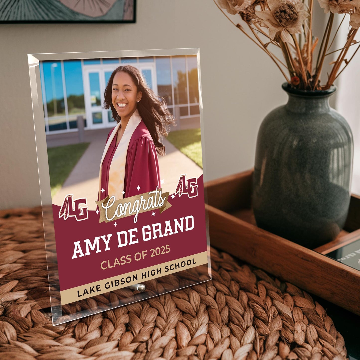 Lake Gibson High School Glass Plaque Design 6