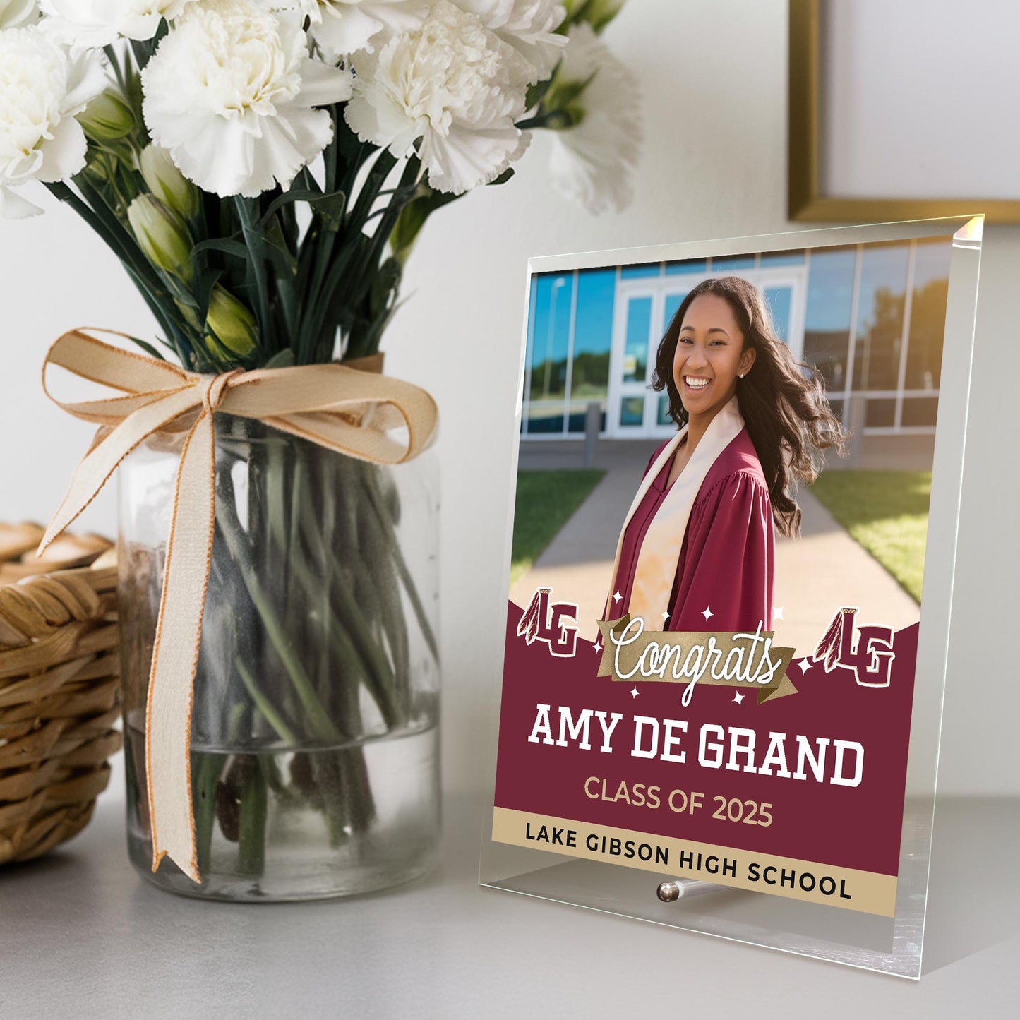 Lake Gibson High School Glass Plaque Design 6