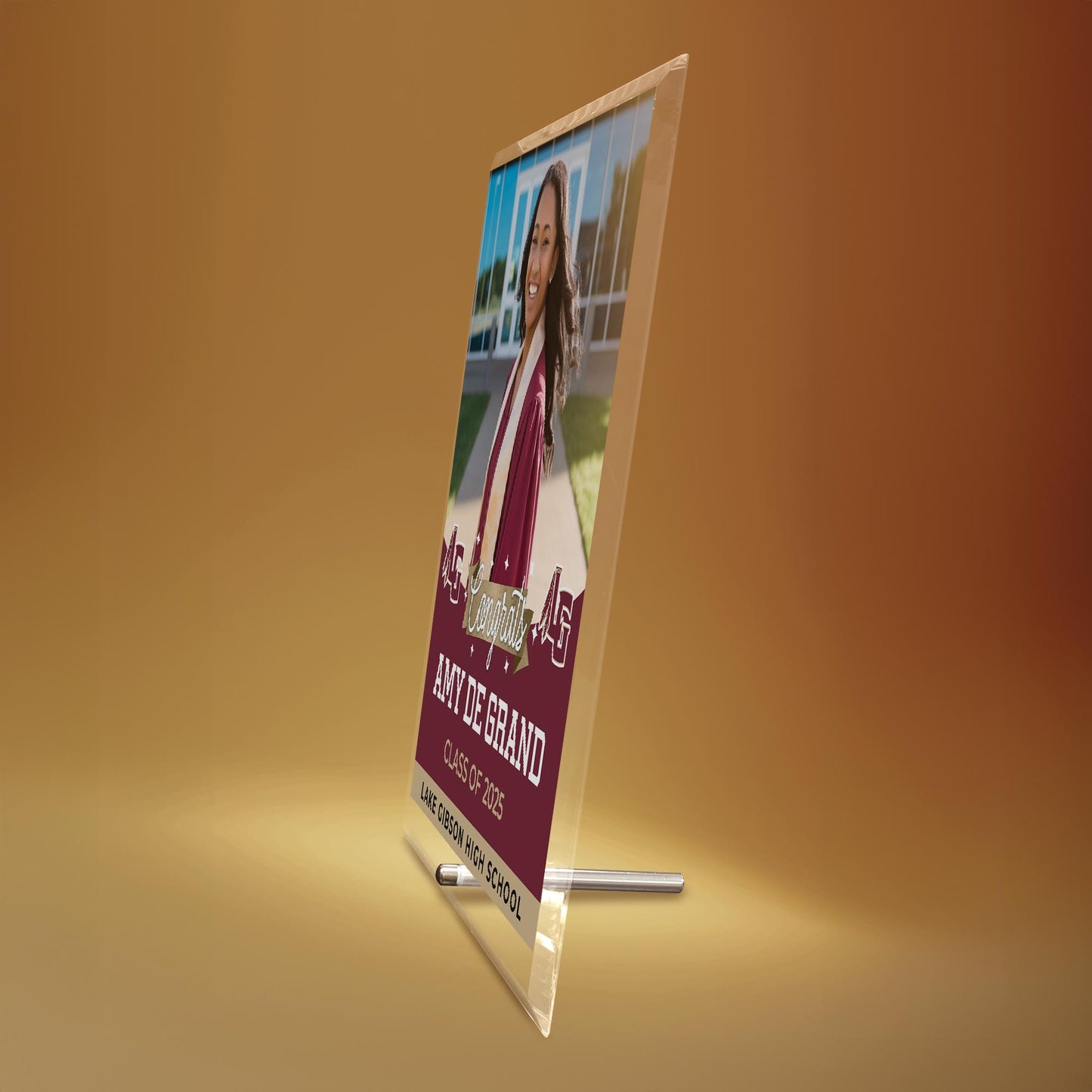 Lake Gibson High School Glass Plaque Design 6