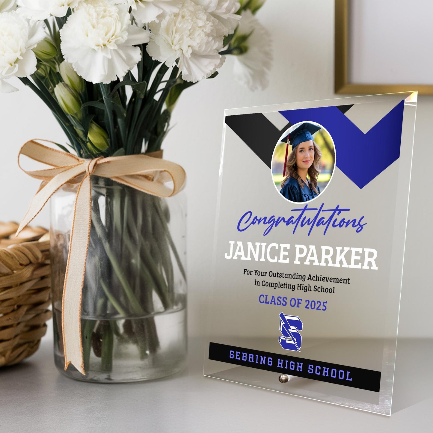 Sebring High School Glass Plaque Design 1