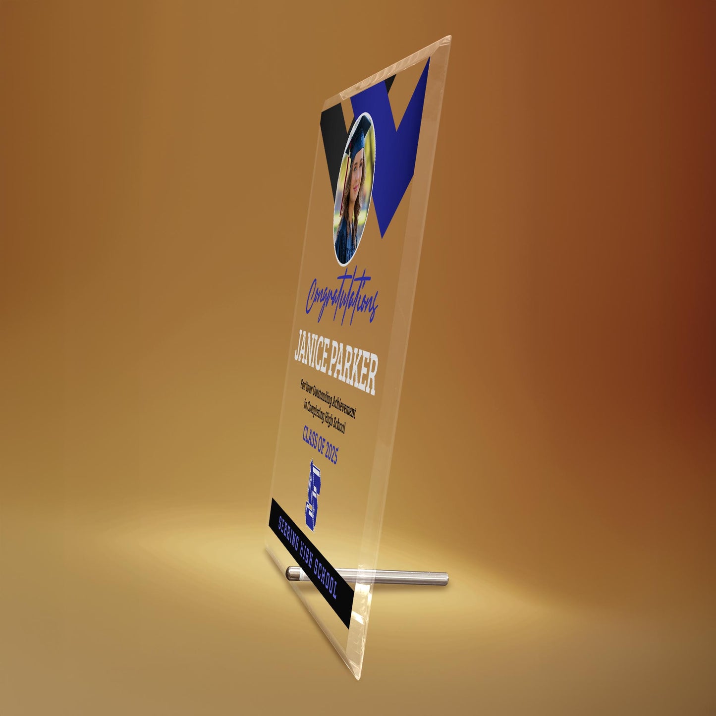 Sebring High School Glass Plaque Design 1