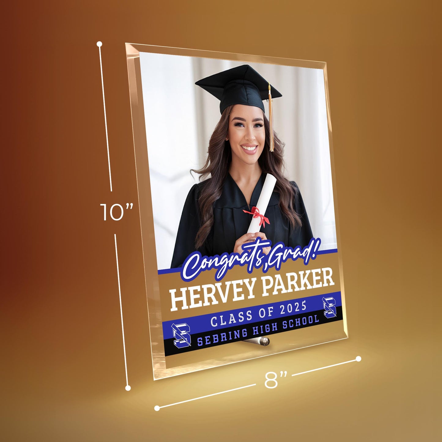 Sebring High School Glass Plaque Design 2