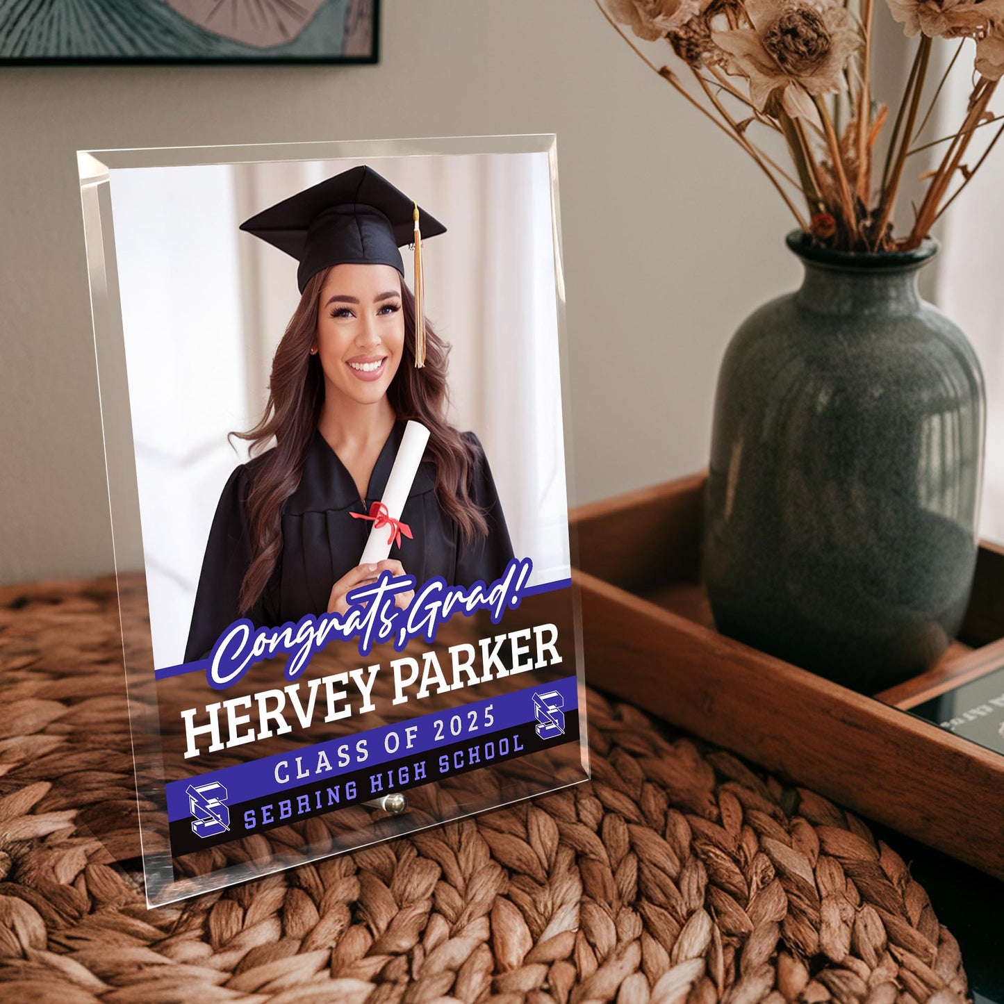 Sebring High School Glass Plaque Design 2