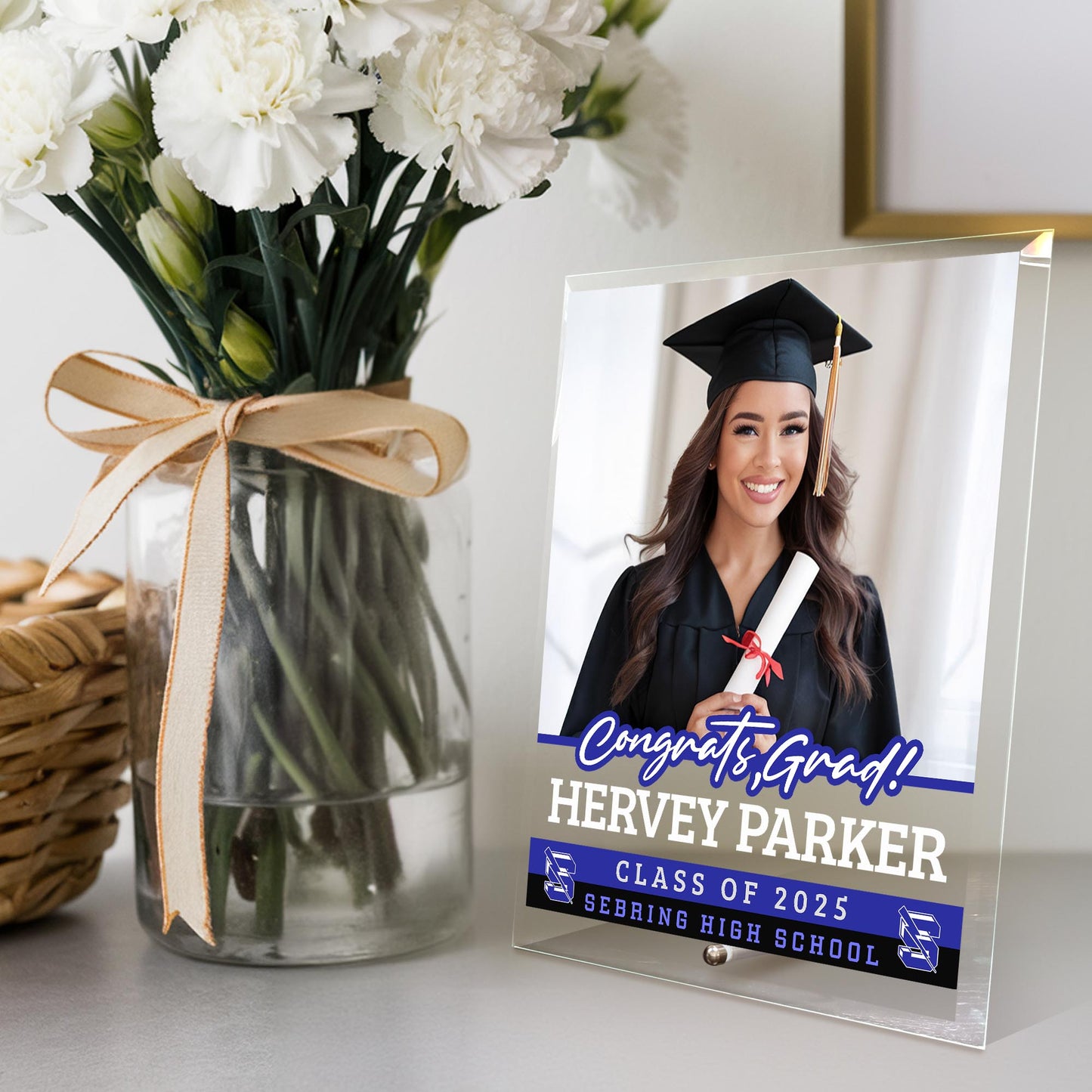 Sebring High School Glass Plaque Design 2