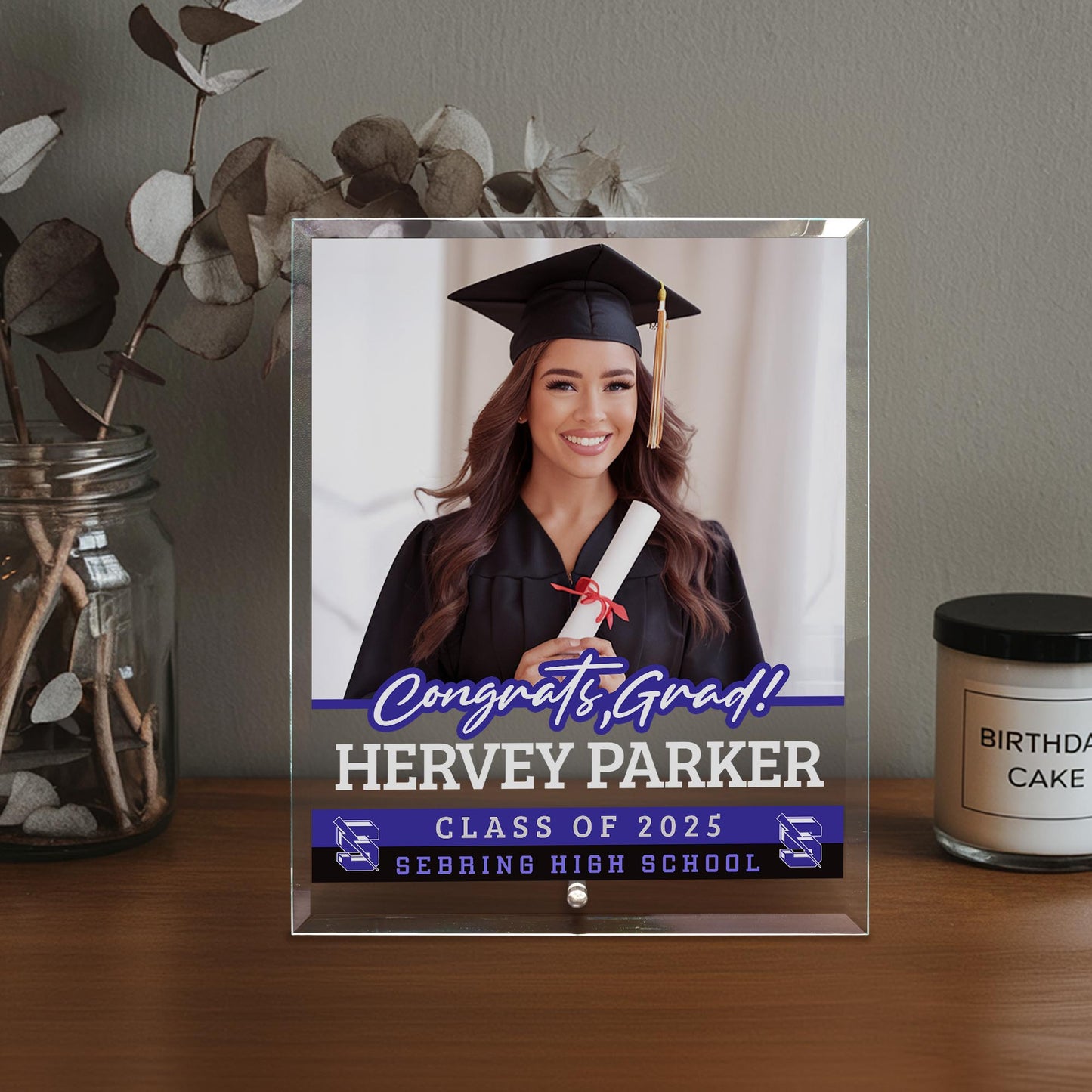 Sebring High School Glass Plaque Design 2