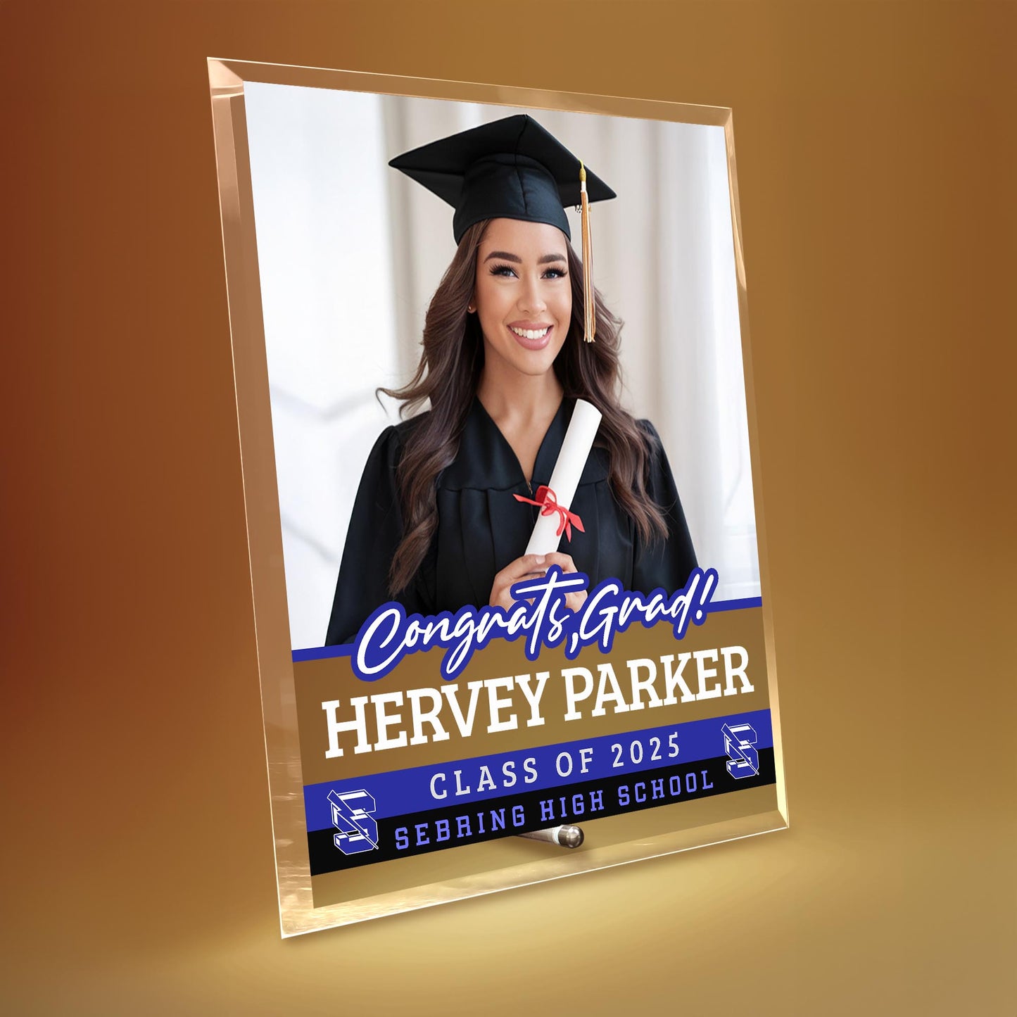 Sebring High School Glass Plaque Design 2