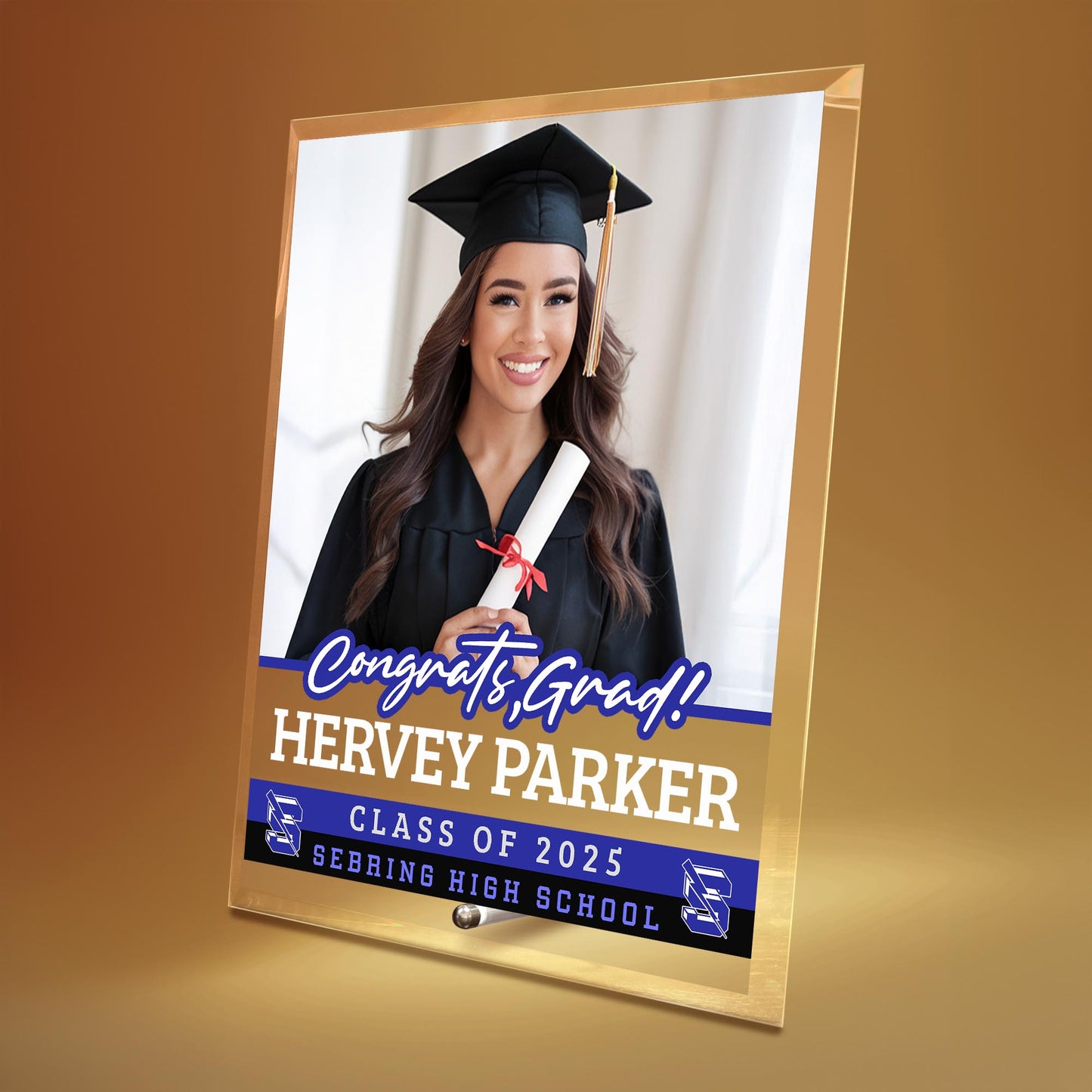 Sebring High School Glass Plaque Design 2