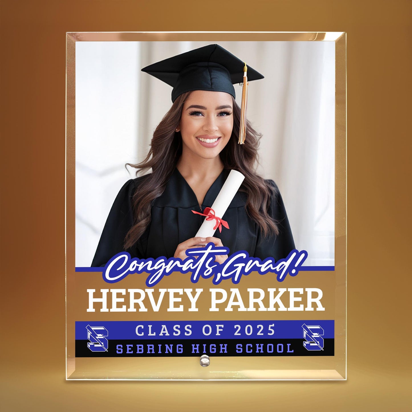 Sebring High School Glass Plaque Design 2