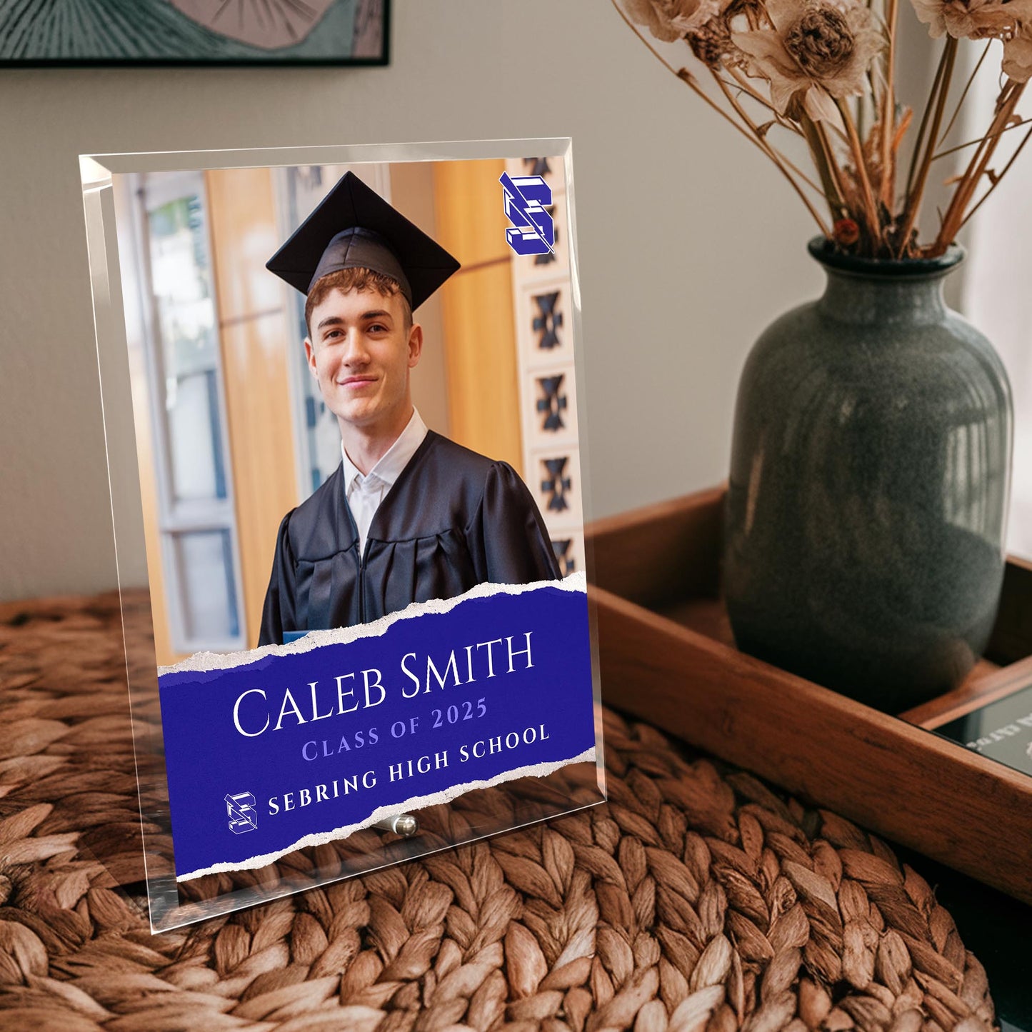 Sebring High School Glass Plaque Design 3