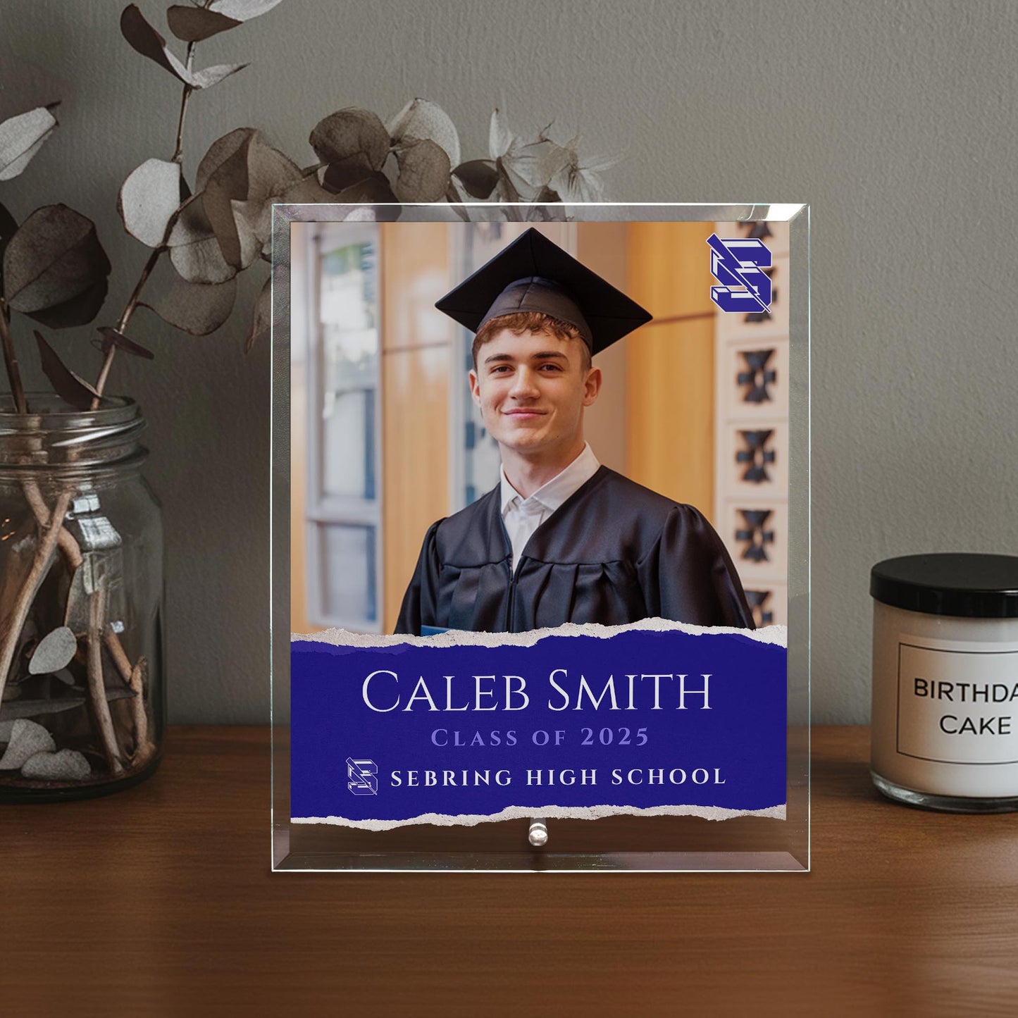 Sebring High School Glass Plaque Design 3