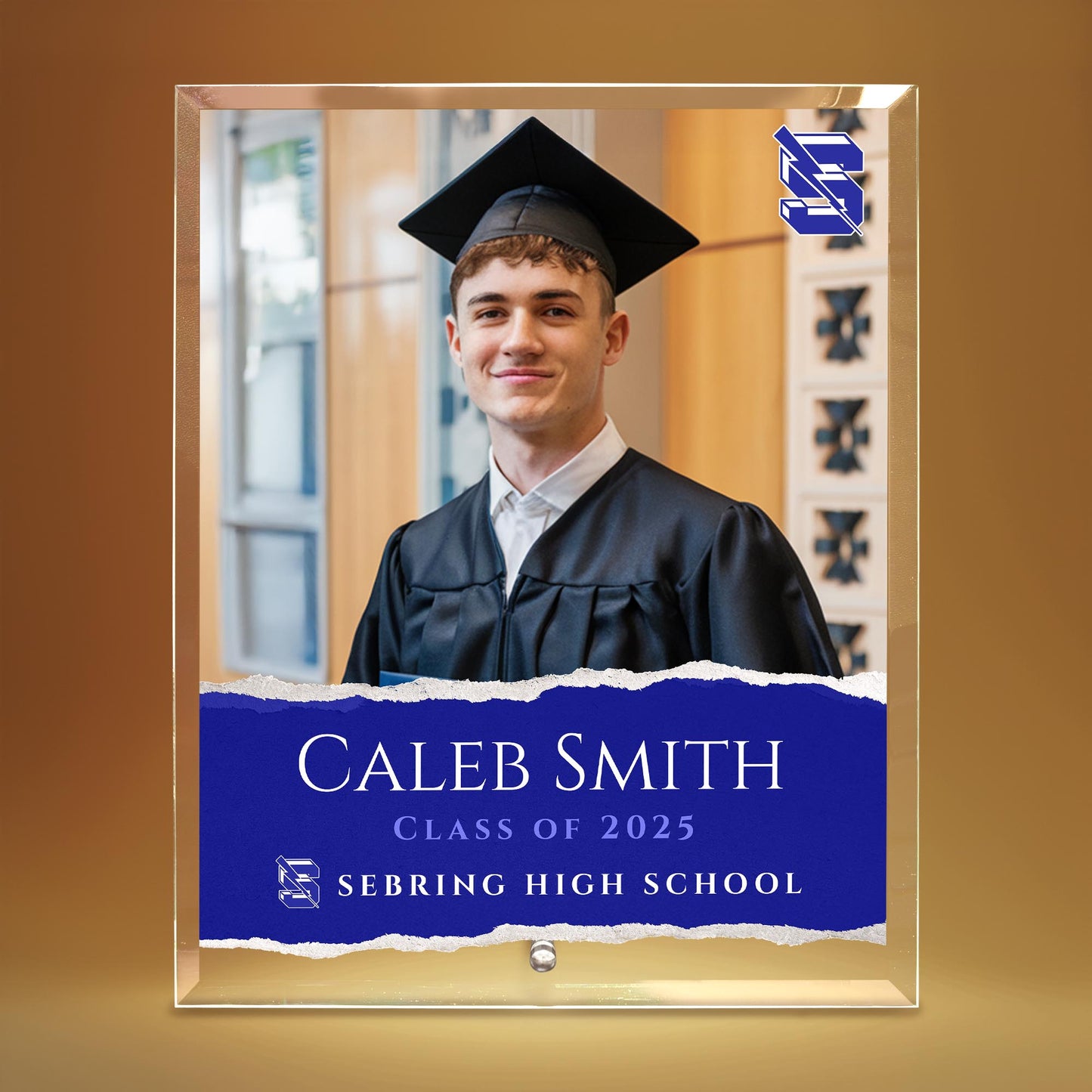 Sebring High School Glass Plaque Design 3