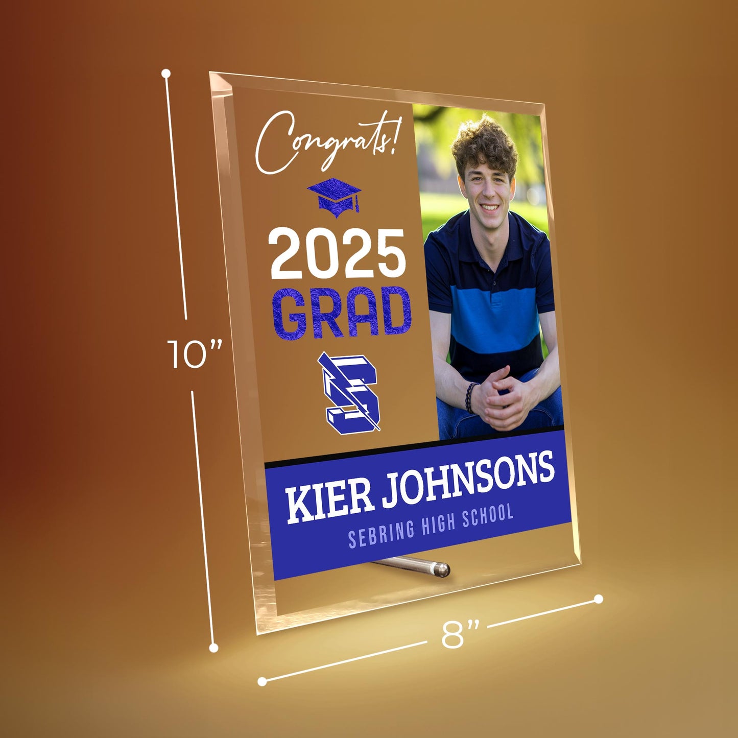 Sebring High School Glass Plaque Design 4