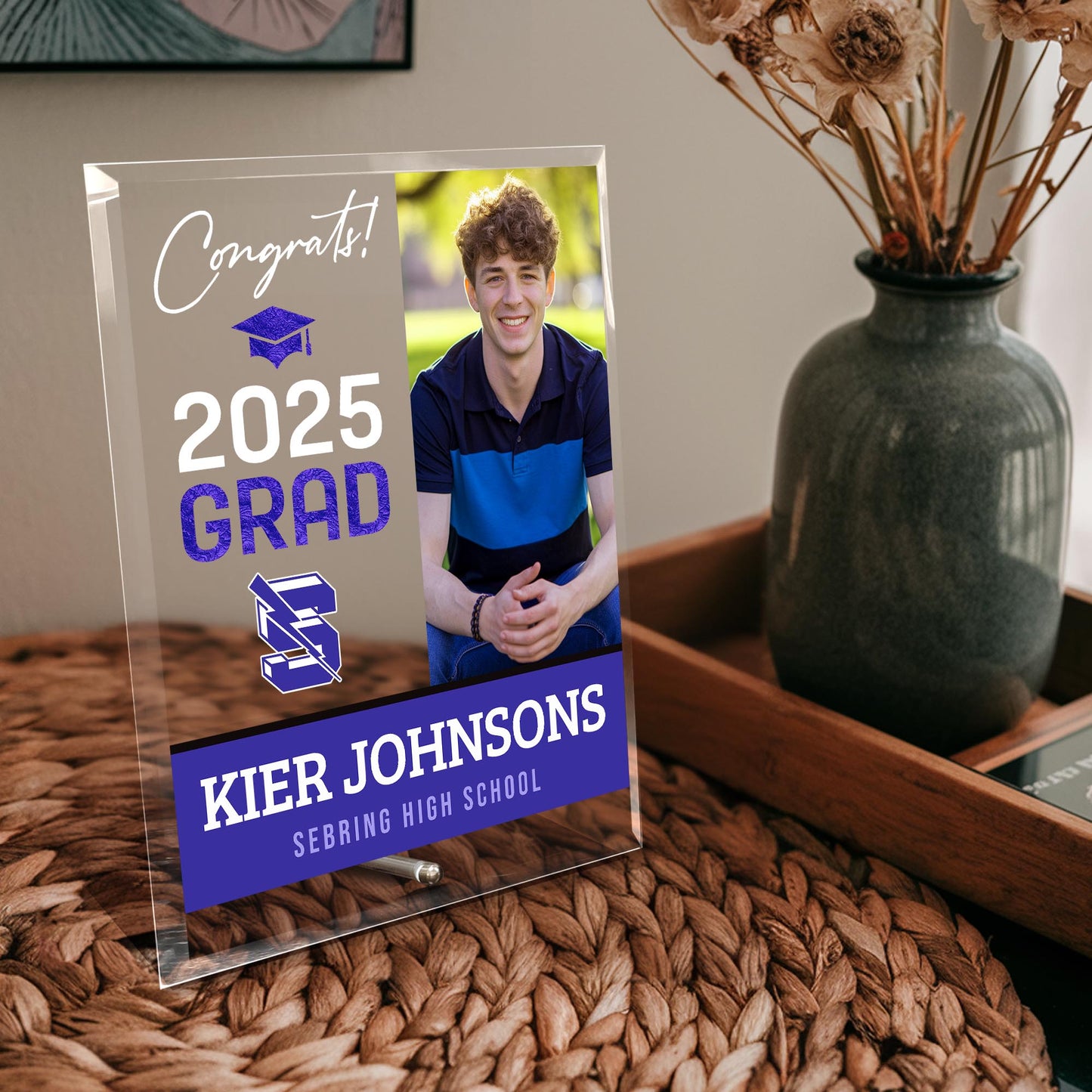 Sebring High School Glass Plaque Design 4