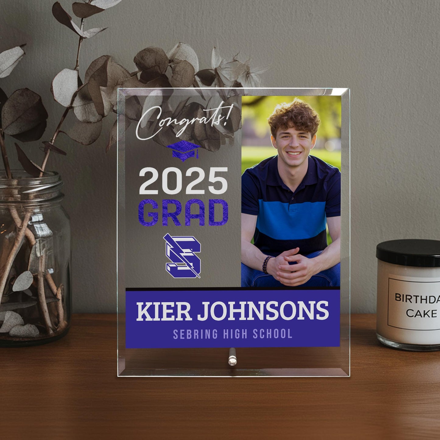 Sebring High School Glass Plaque Design 4