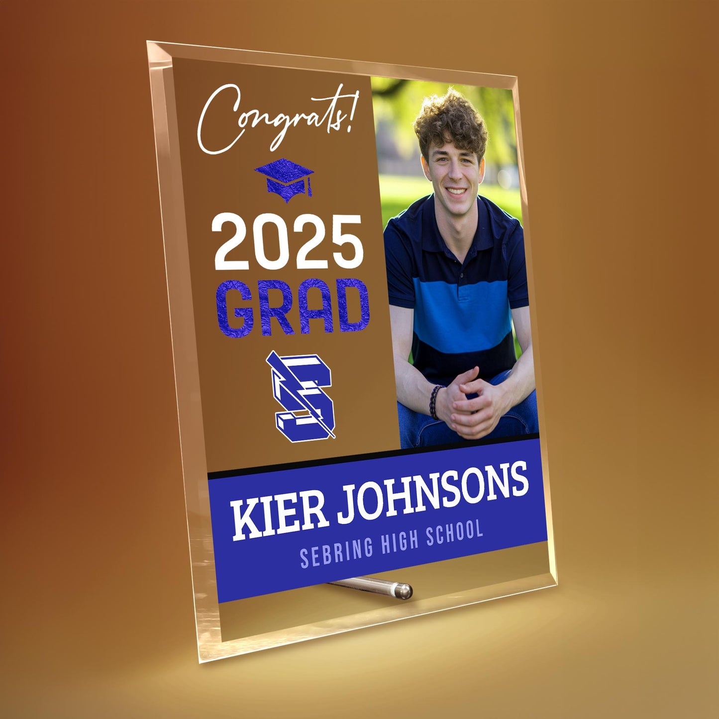 Sebring High School Glass Plaque Design 4