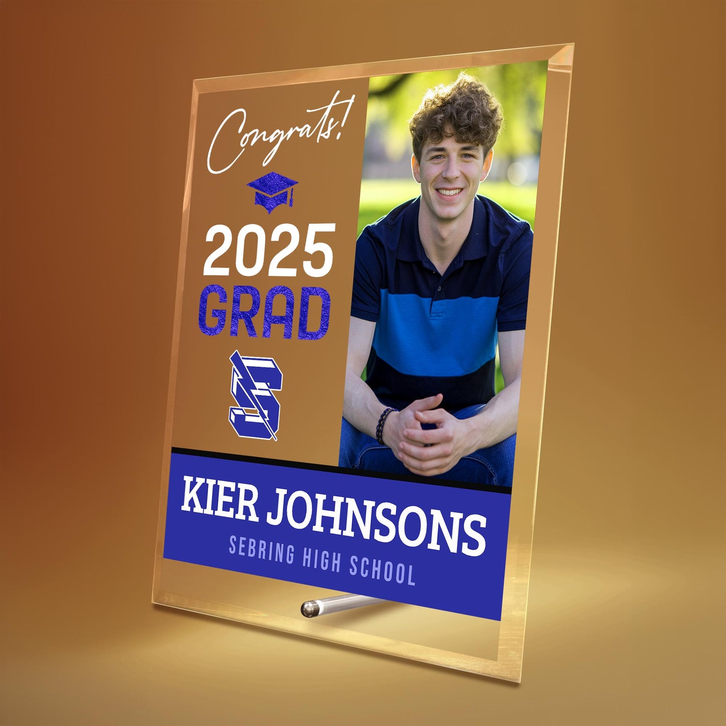 Sebring High School Glass Plaque Design 4