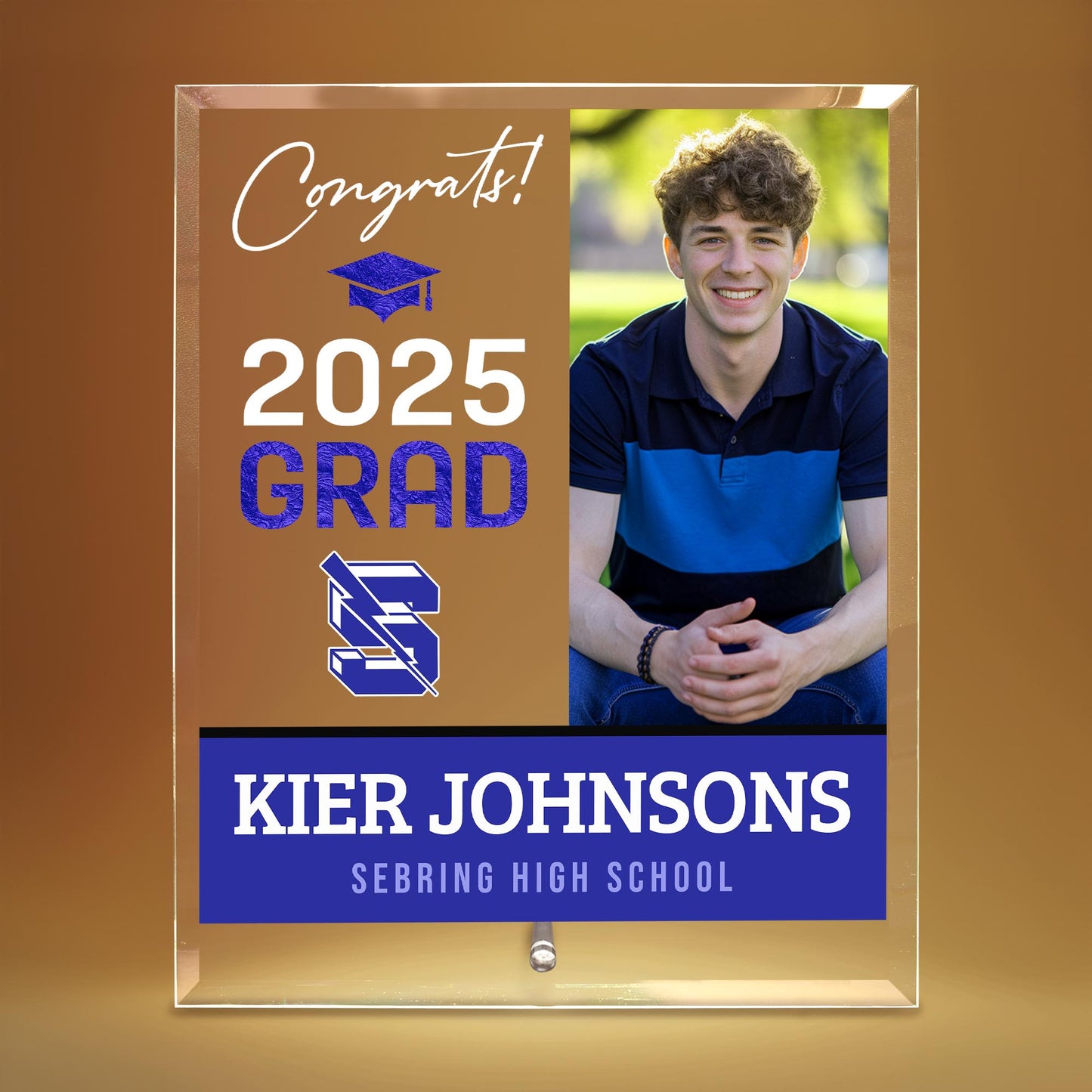 Sebring High School Glass Plaque Design 4